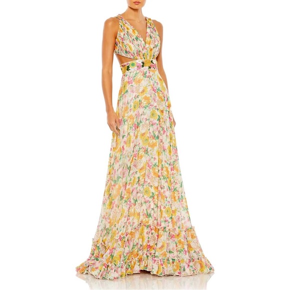 Mac Duggal Dresses & Skirts - MAC DUGGAL Cutout Floral Print Ballgown